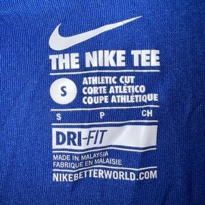 Blue Nike dry fit shirt